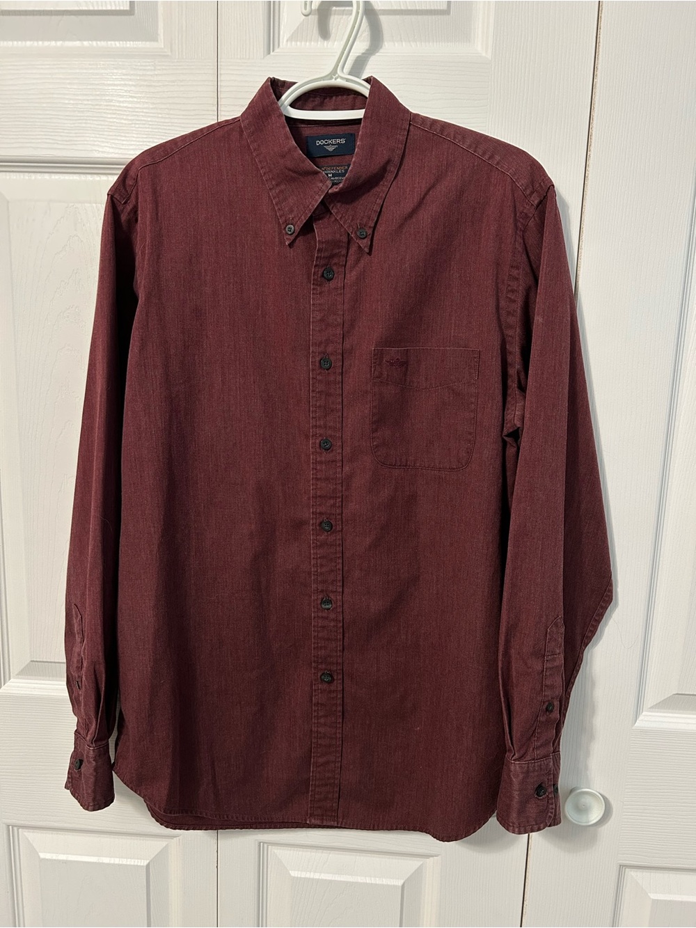 Dockers Men's Button-Down Shirt - Maroon